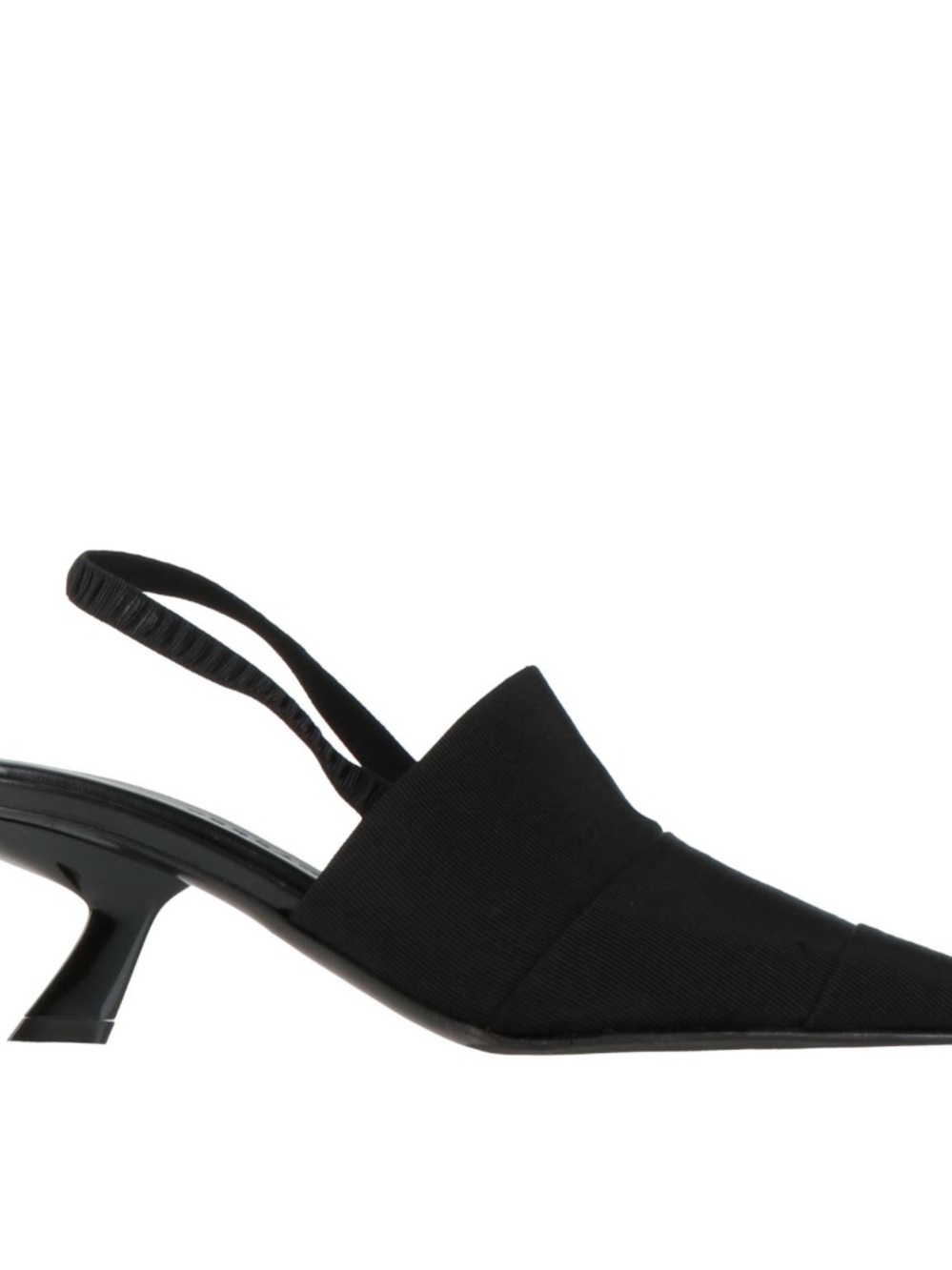 Ferragamo Algedi 7.5 Black Pointed Toe Mule sling back Heels